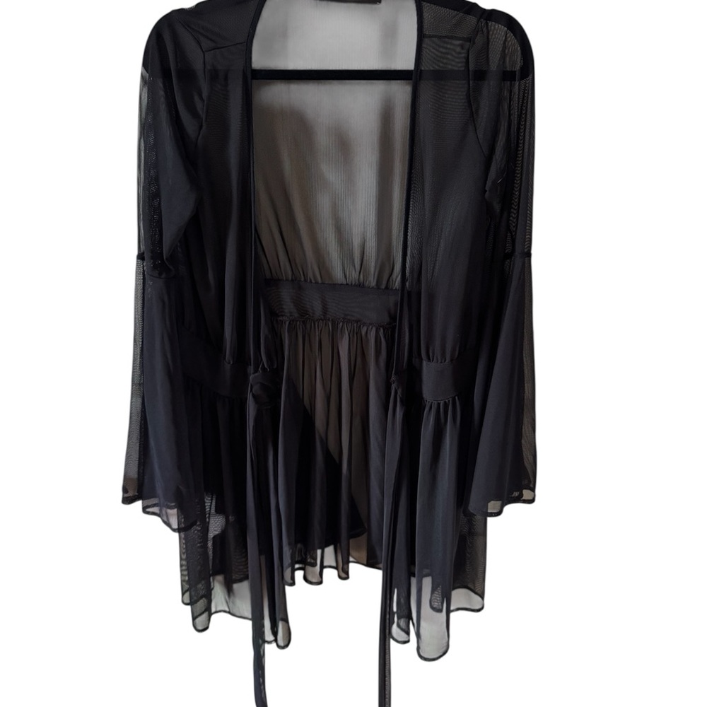 Mesh Mini Wraparound Dress